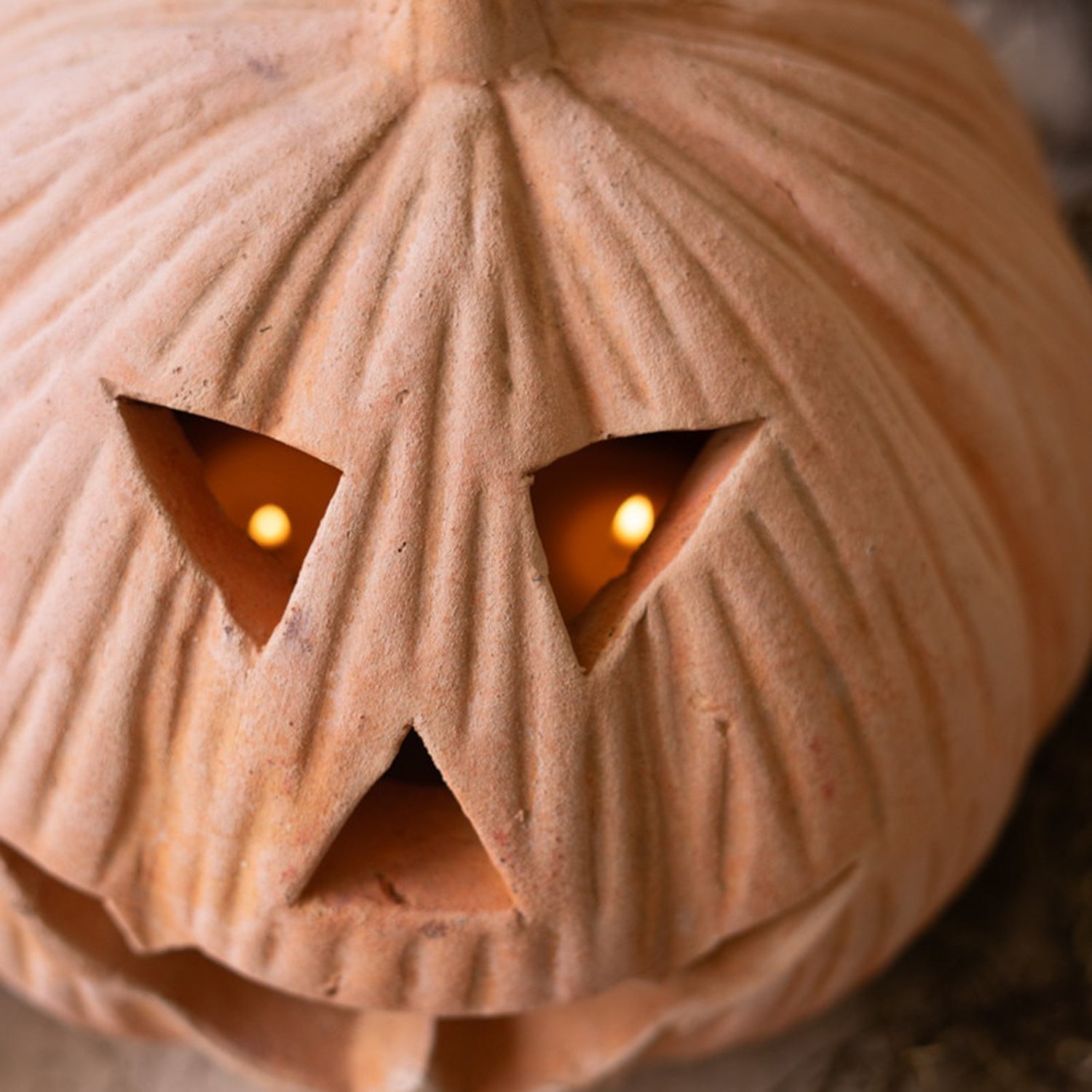Terracotta Jack-O-Lantern