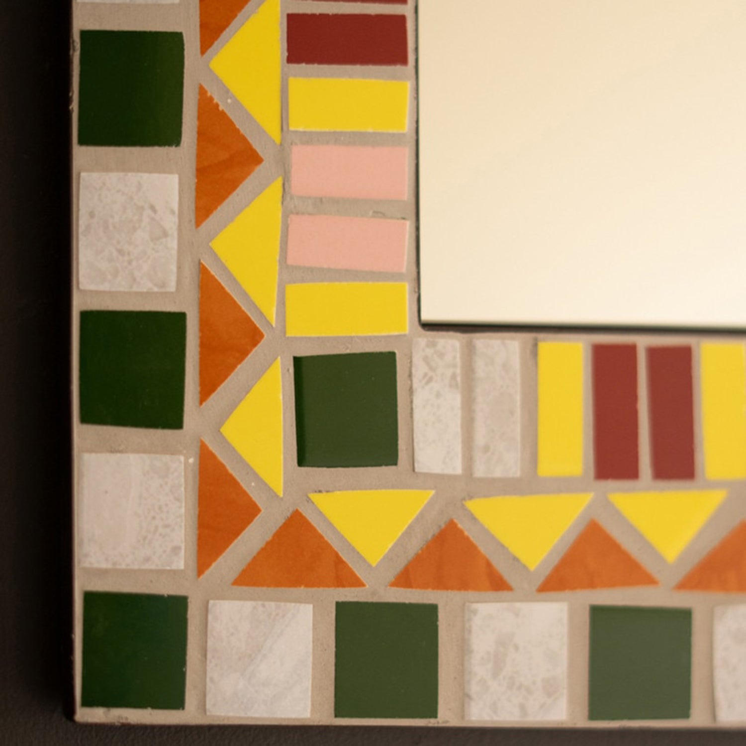 Rectangle Mosaic Tile Framed Mirror