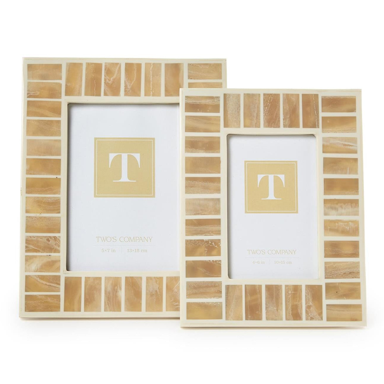Tiles Natural Photo Frame Set of 2