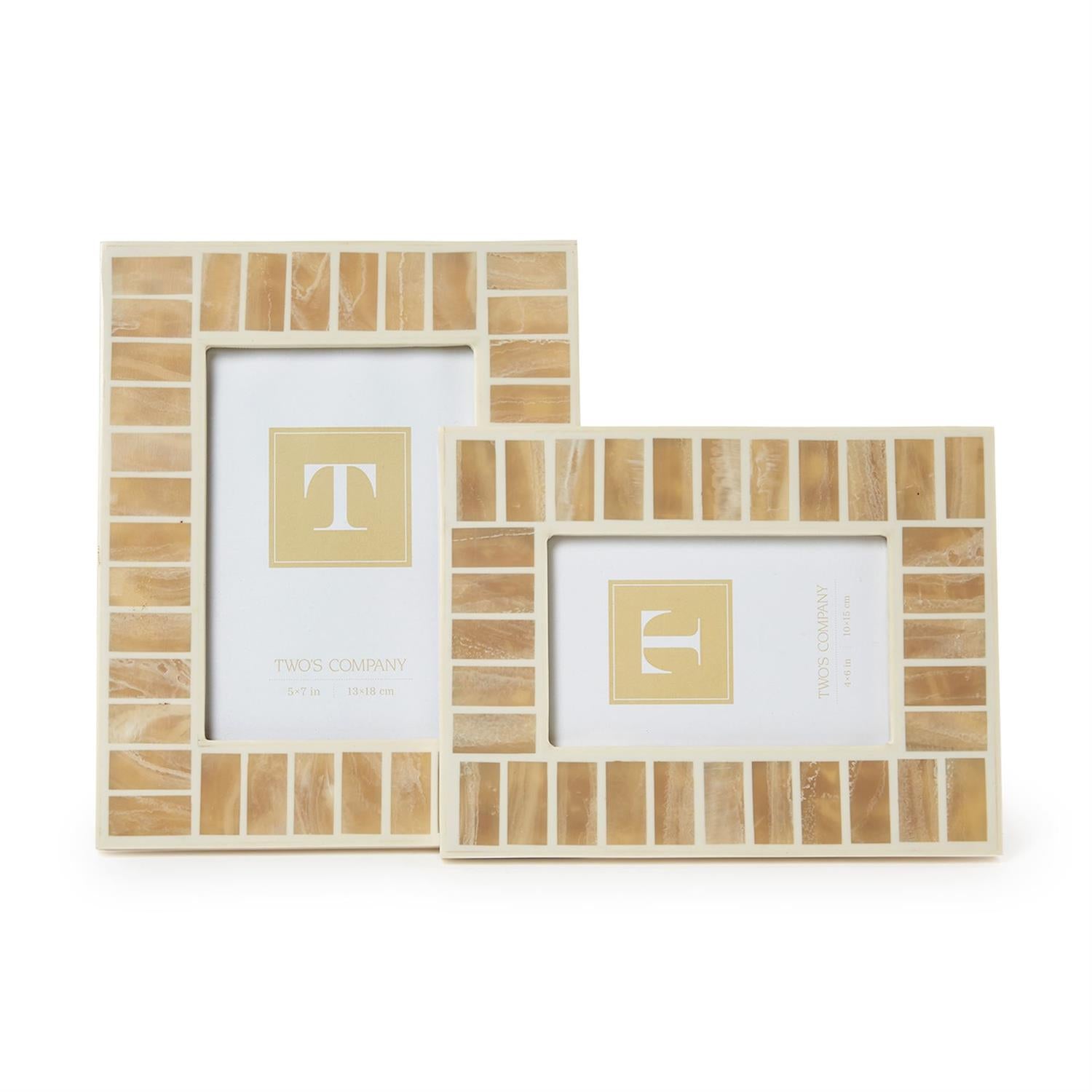 Tiles Natural Photo Frame Set of 2