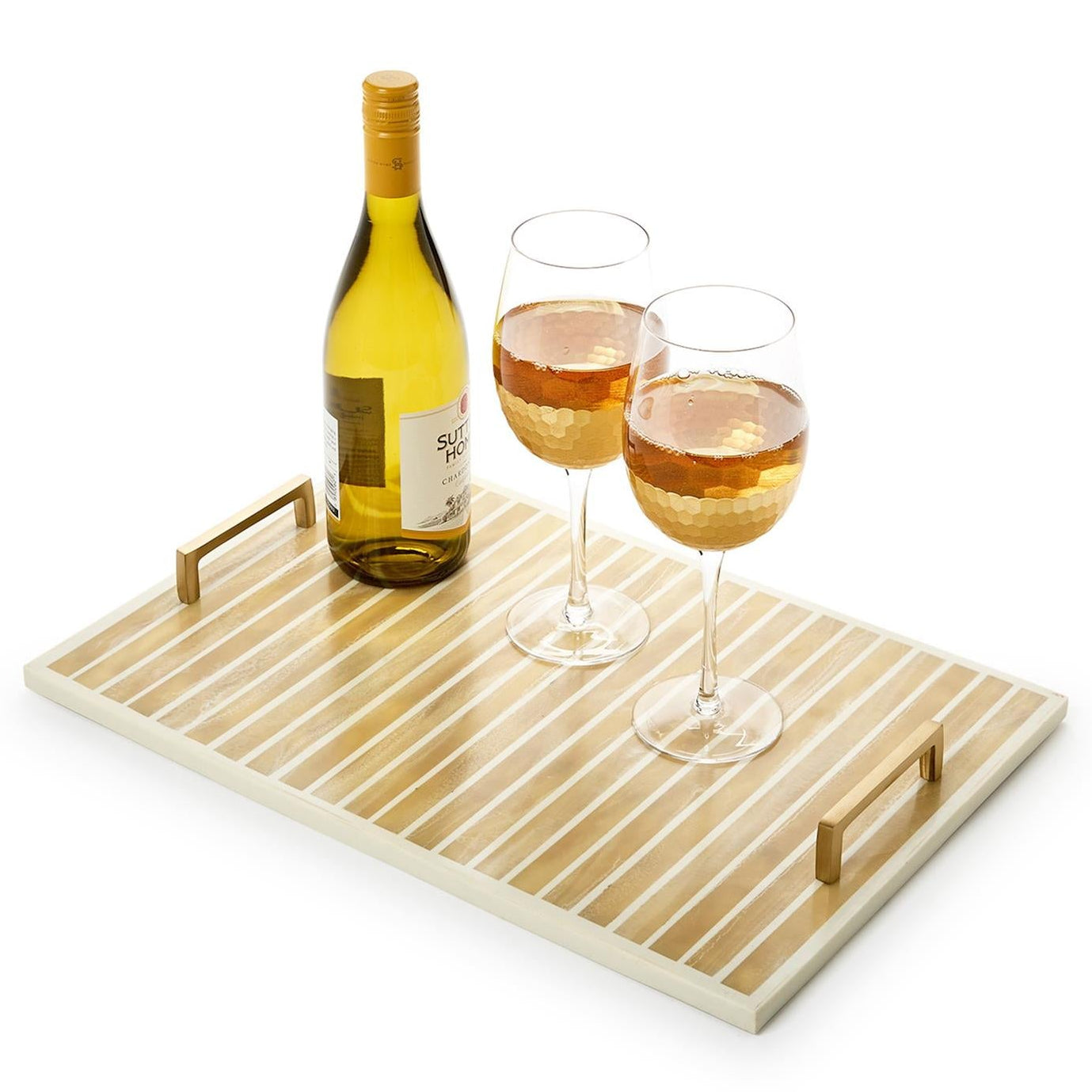 Inlaid Decorative Rectangle Serving Tray