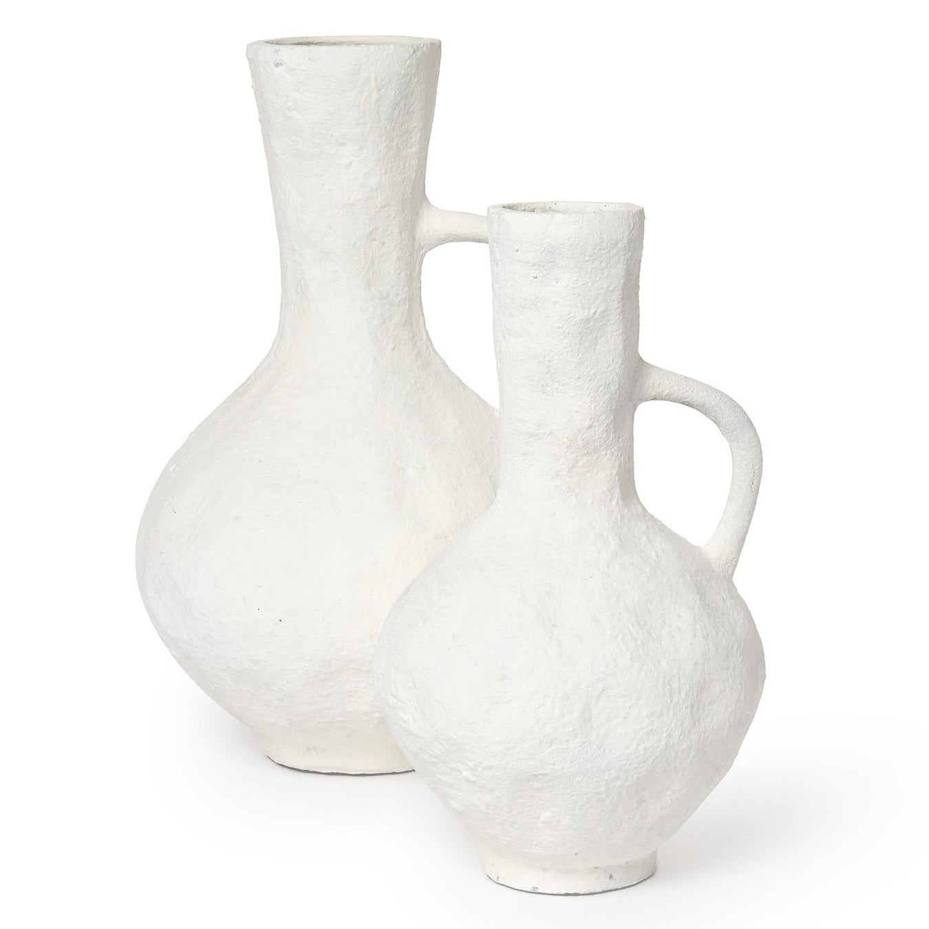 Limewashed White Jug Set of 2