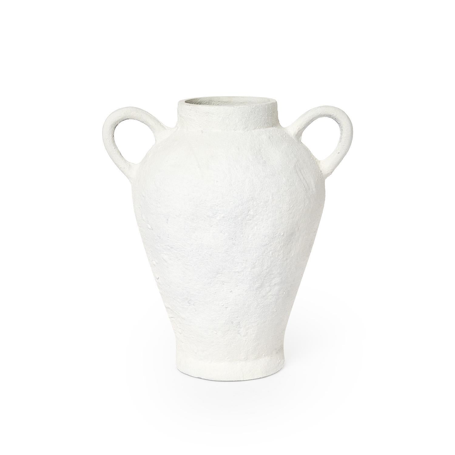 Limewashed White Vase Set of 2