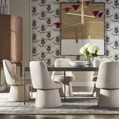 Vanguard Furniture Wells Nathan Sandstone Fabric Dining