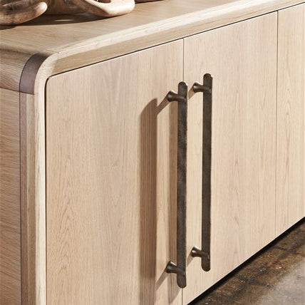 Vanguard Furniture Form Wheat with Flat Bar in Organic Bronze Buffet With Wood Doors