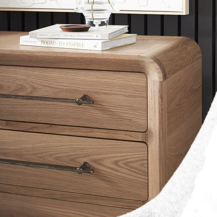 Vanguard Furniture Form Wheat with Flat Bar in Organic Bronze Three Drawer Nightstand