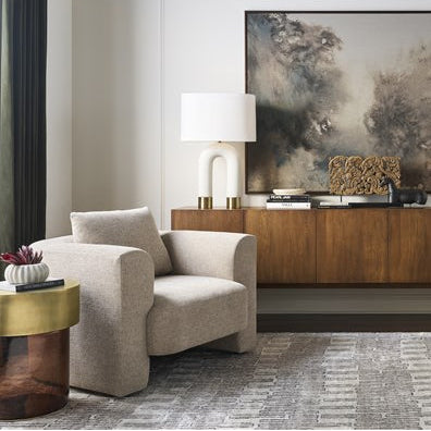 Vanguard Furniture Lola Jasper Pebble/Film Noir Chair