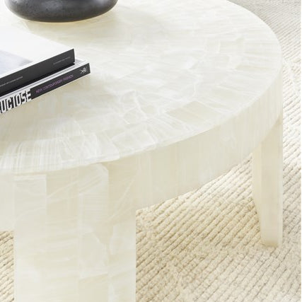Vanguard Furniture Meridian Bricked Cloud Onyx Round Cocktail Table