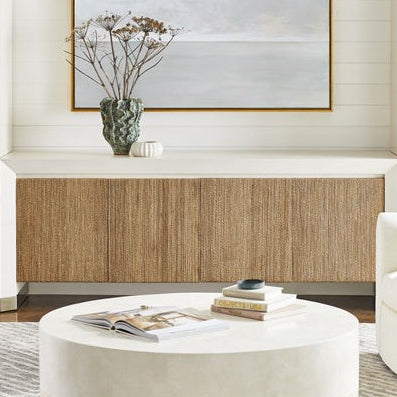 Vanguard Furniture Alba White Agate Cocktail  Table