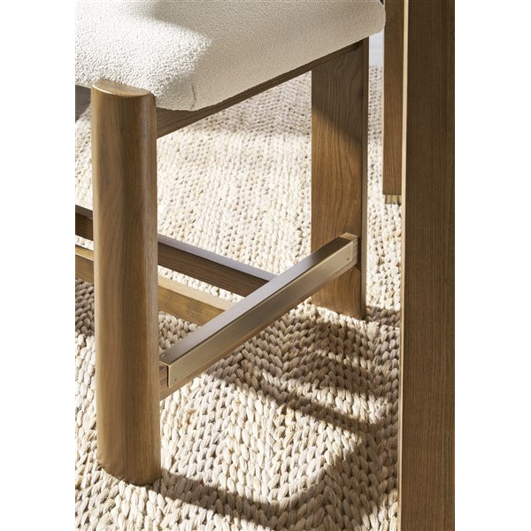 Vanguard Furniture Wright Jackpot Chalk Fabric/Saddle Dining Counter Stool