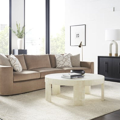 Vanguard Furniture Meridian Bricked Cloud Onyx Round Cocktail Table