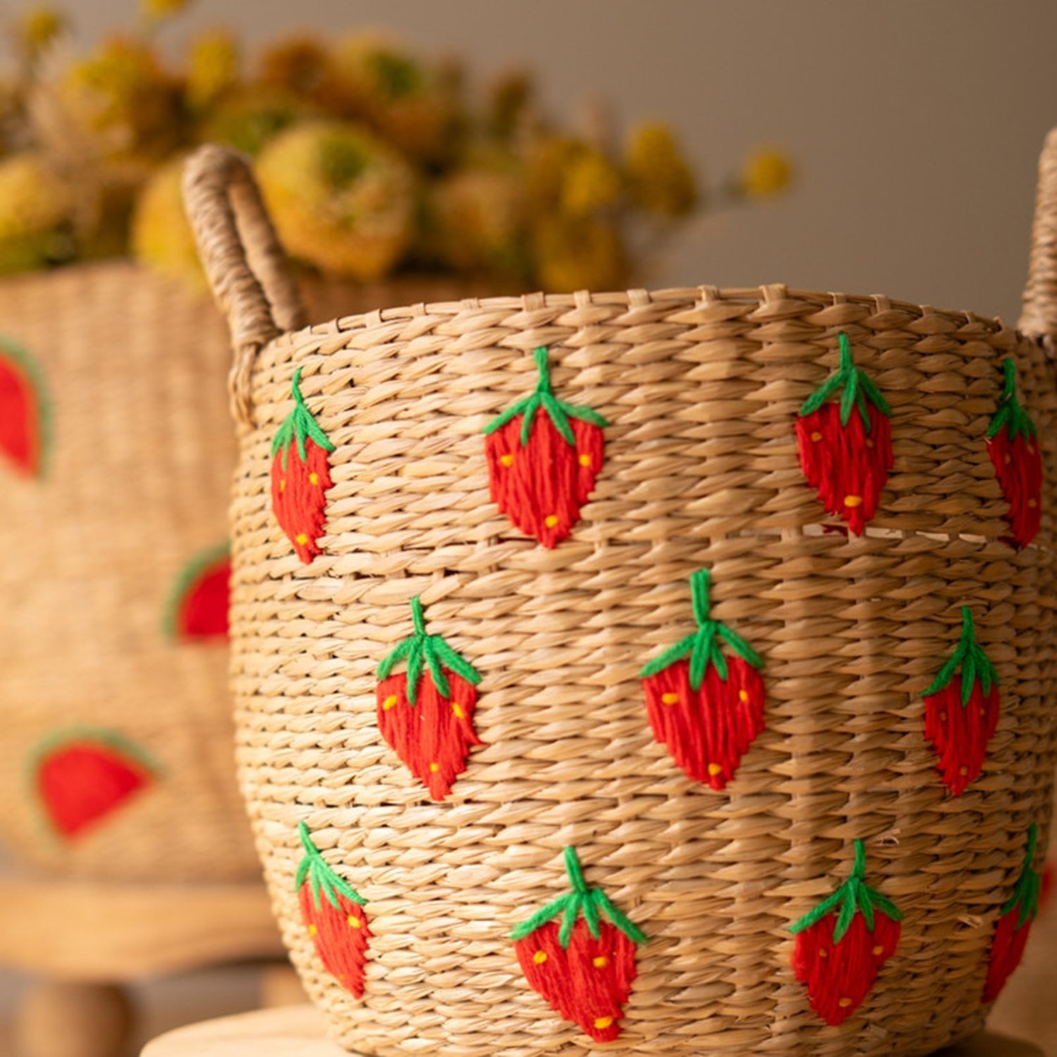 Fruit Seagrass Basket Set of 3