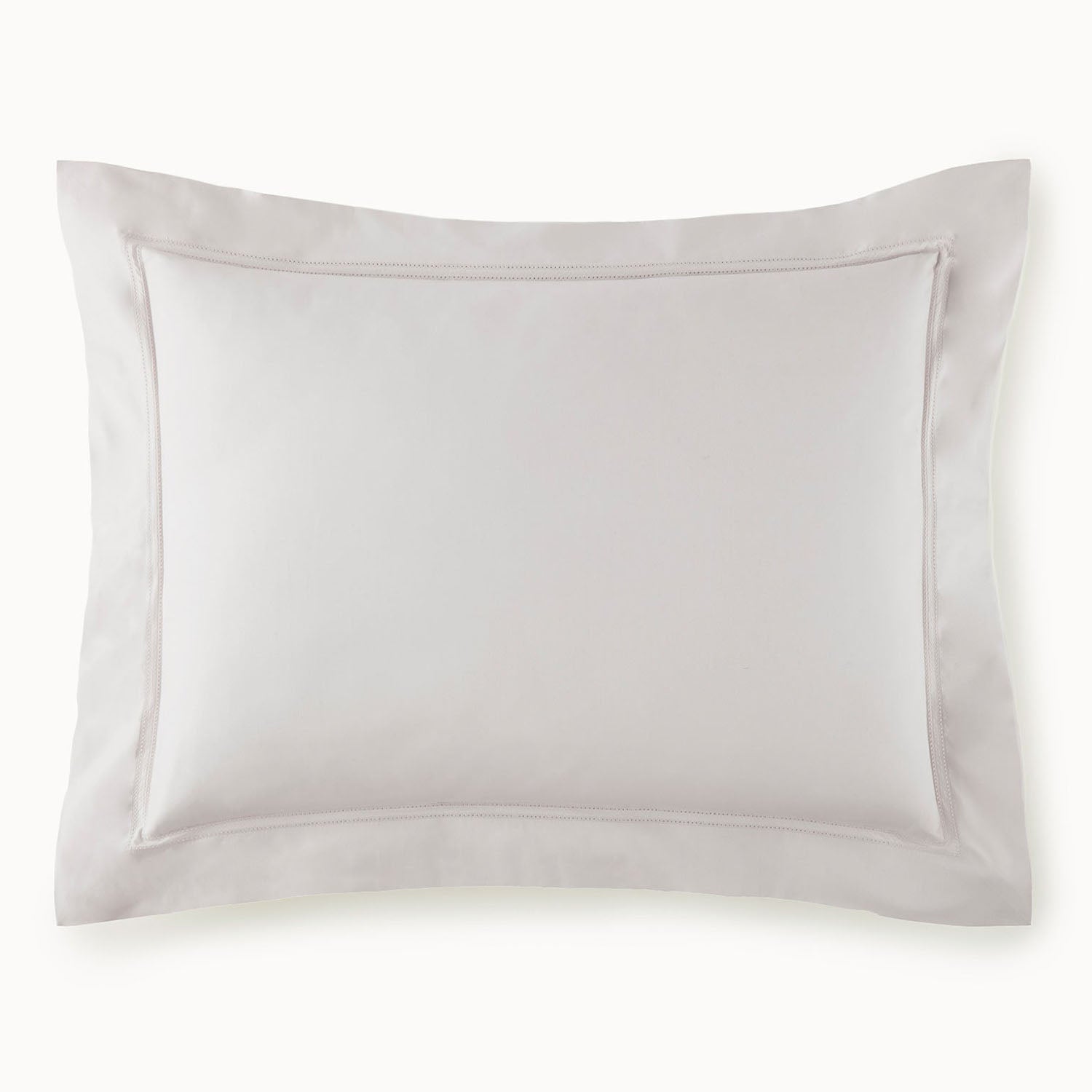 Peacock Alley Virtuoso Sateen Pillow Sham 600 thread count cotton sateen pillow sham, stack of neatly folded linens