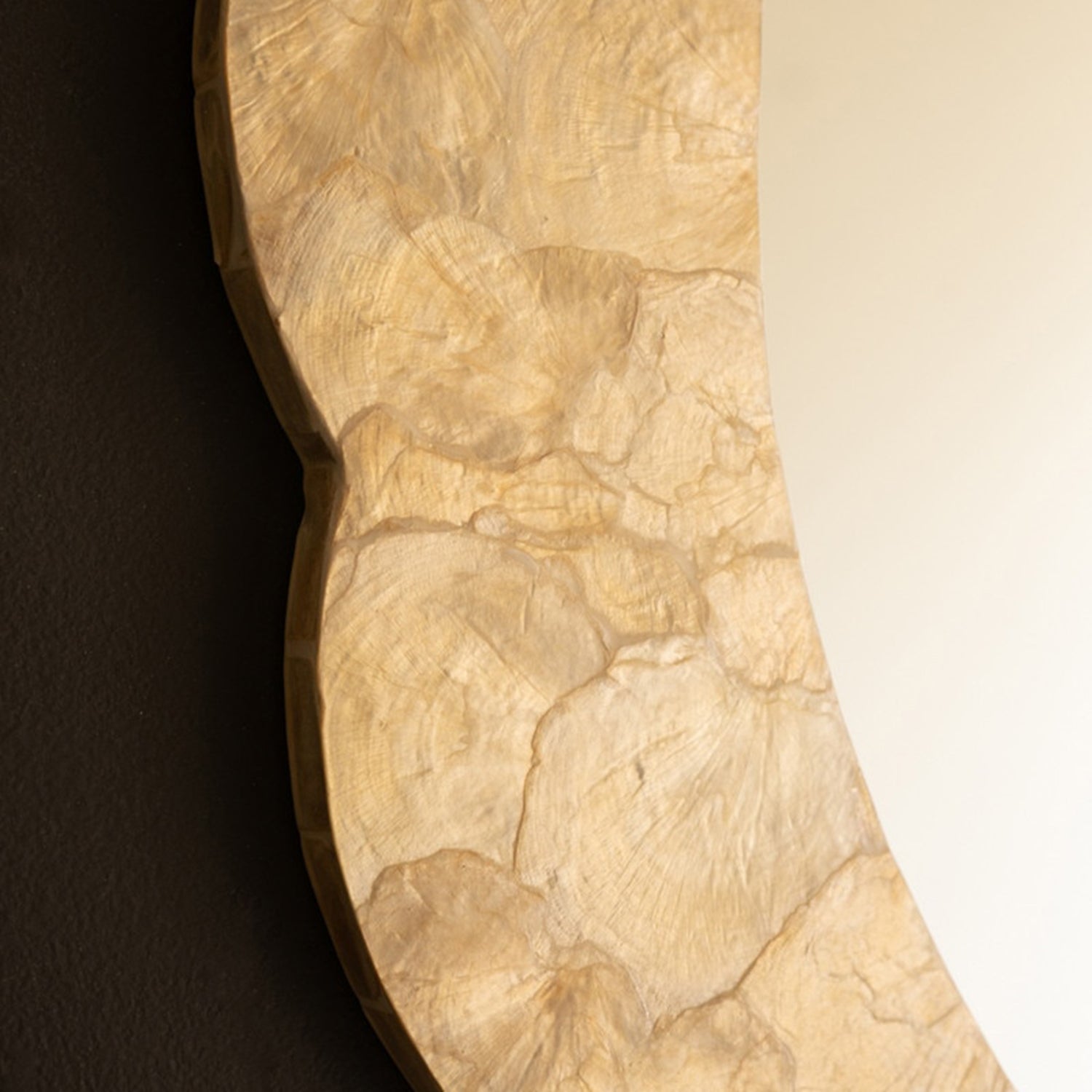Round Framed Capiz Shell #1 Wall Mirror