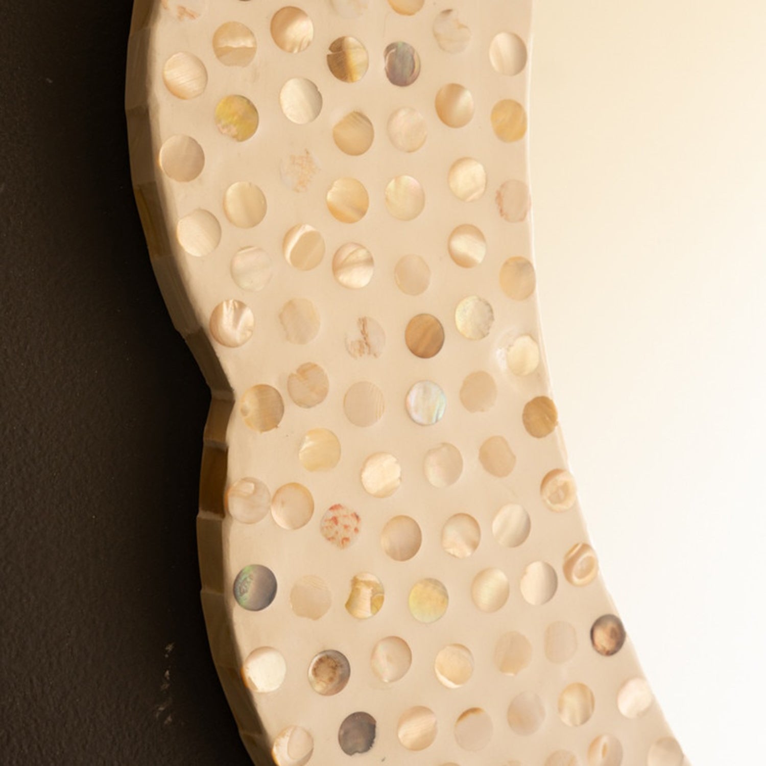 Round Framed Capiz Shell #2 Wall Mirror