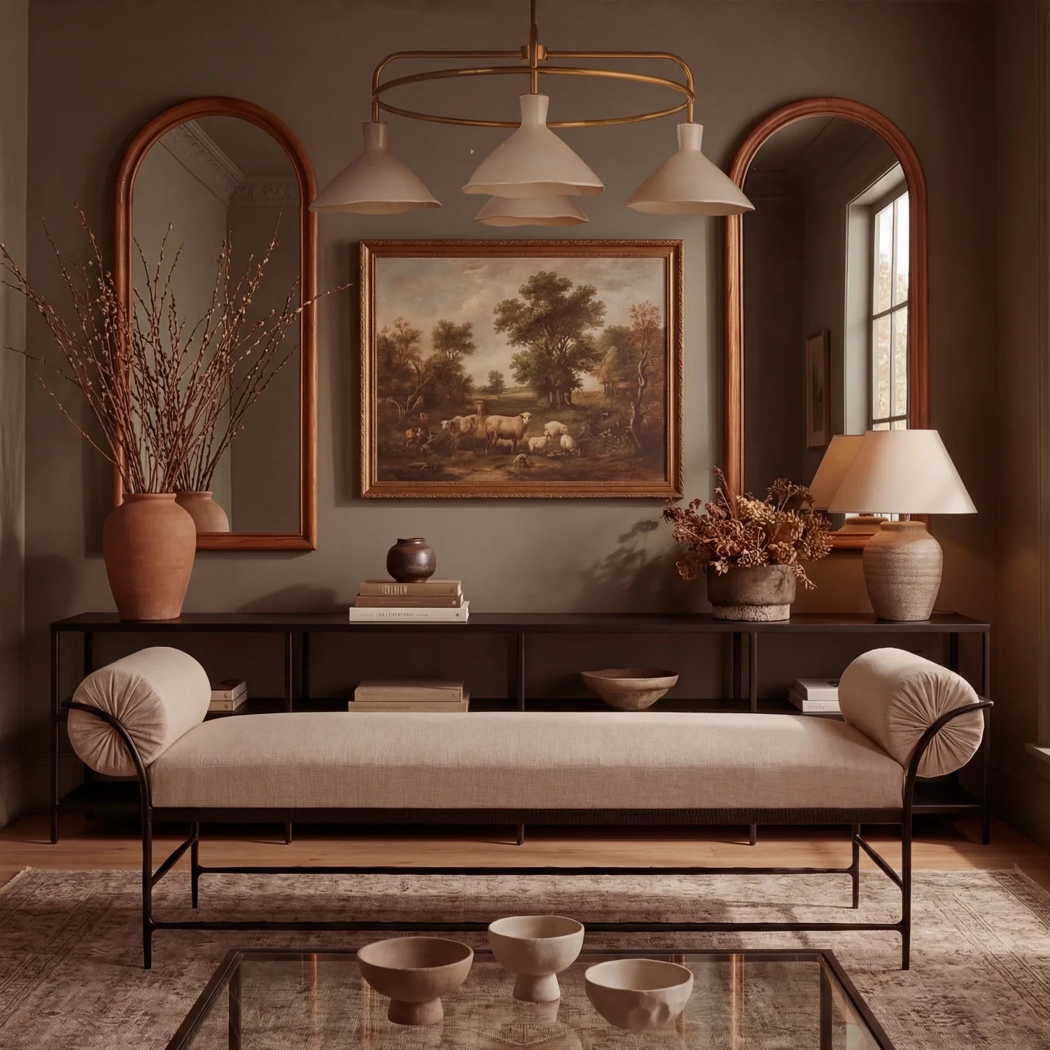 MENO HOME x Co. House Designs Vale Hammered Natural Bench
