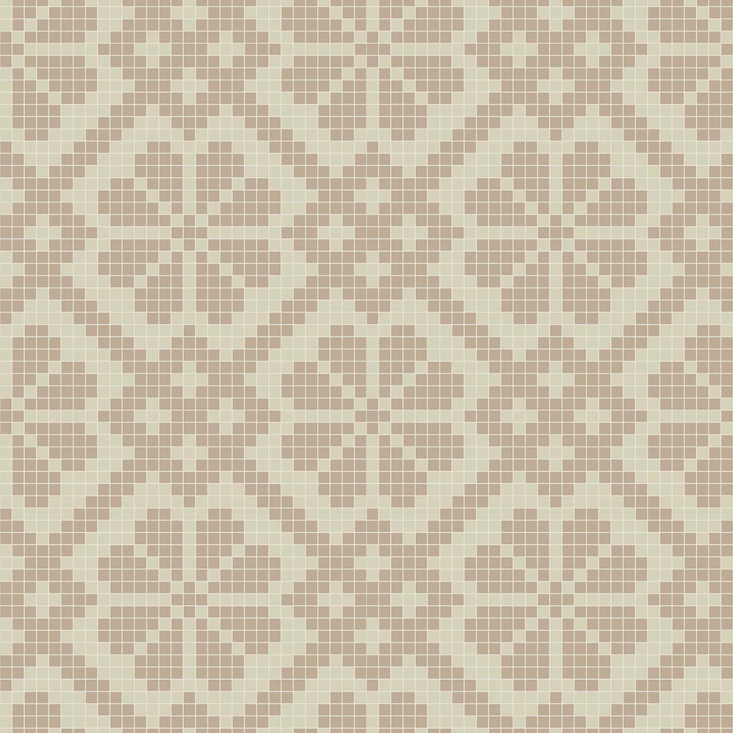Villa Mosaic designer wallpaper in Washed Terracotta styled in a sunroom
