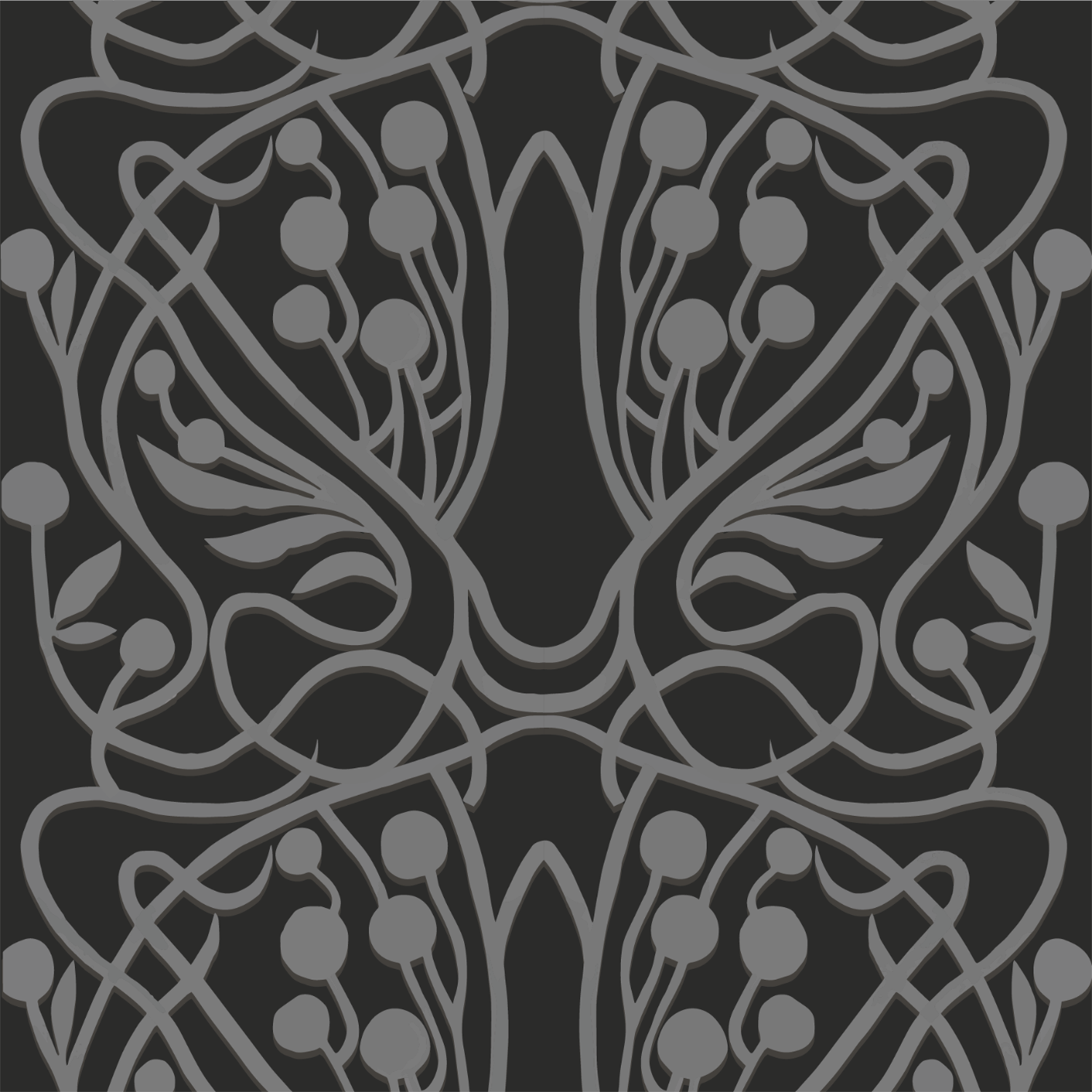 Mitchell Black Vineyard Wallpaper