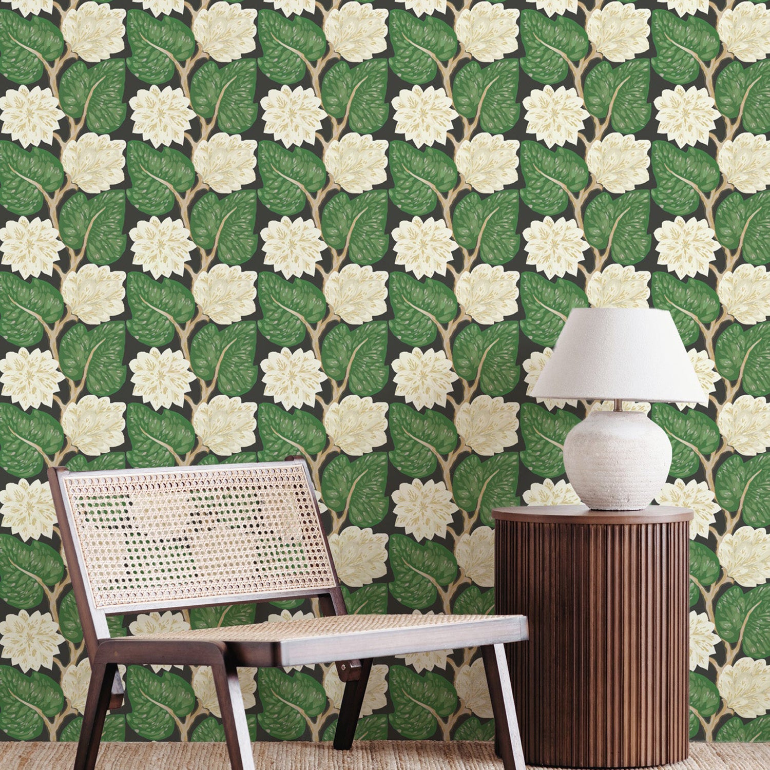 Mitchell Black Vintage Vines Wallpaper