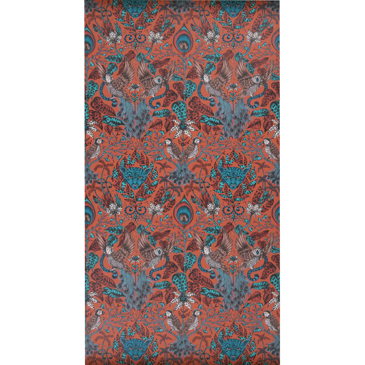 Clarke And Clarke Amazon Red Wallpaper