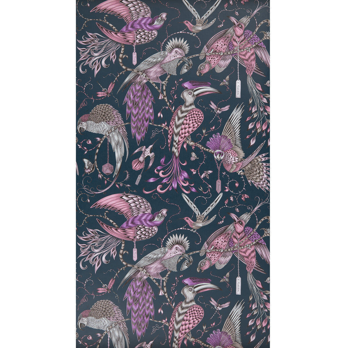 Clarke And Clarke Audubon Pink Wallpaper
