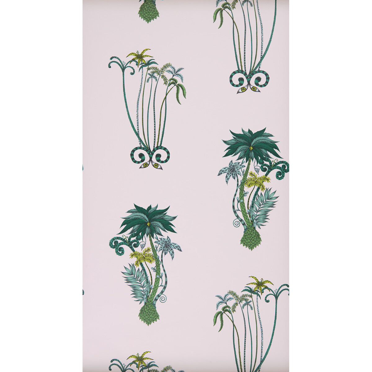 Clarke And Clarke Jungle Palms Pink Wallpaper