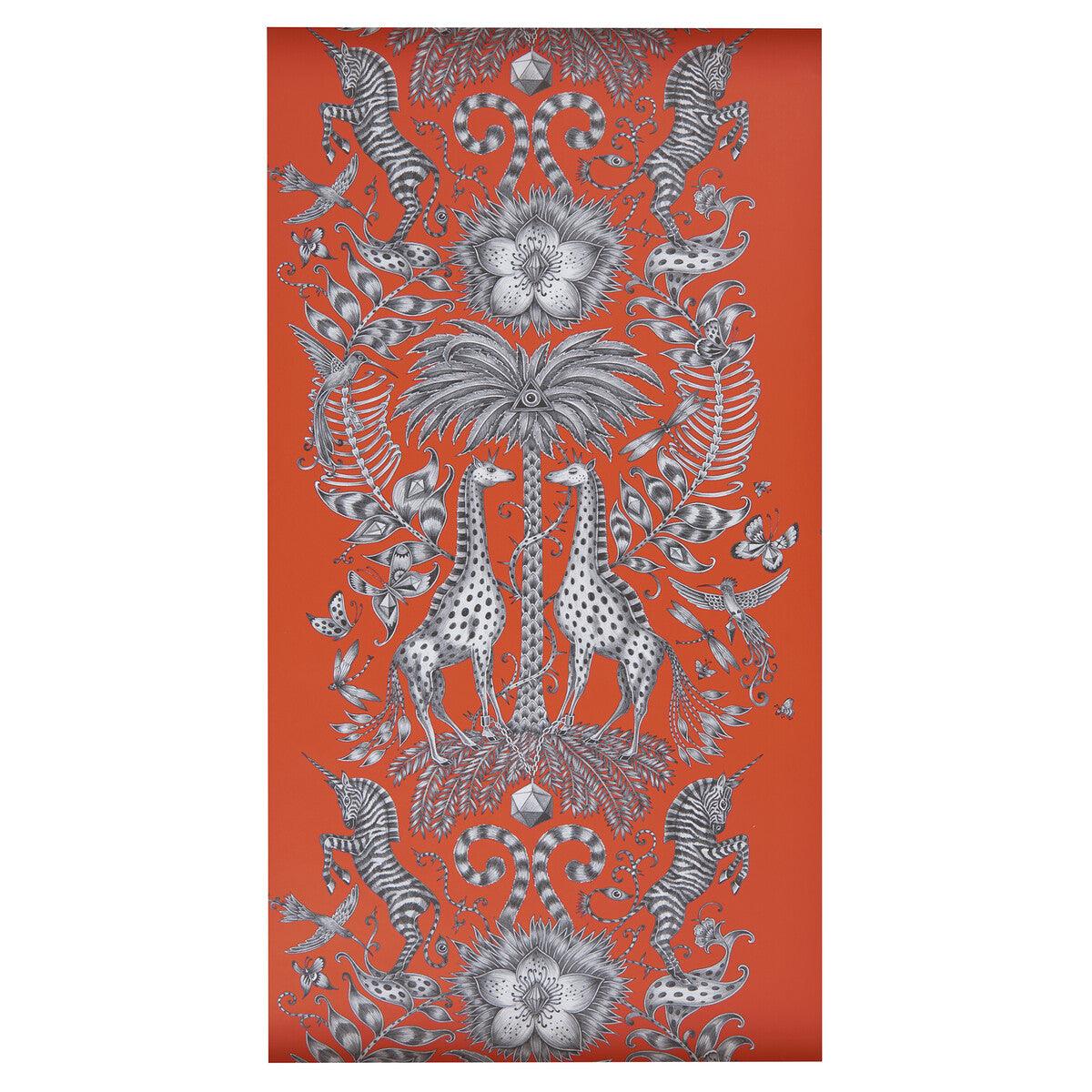 Clarke And Clarke Kruger Flame Wallpaper