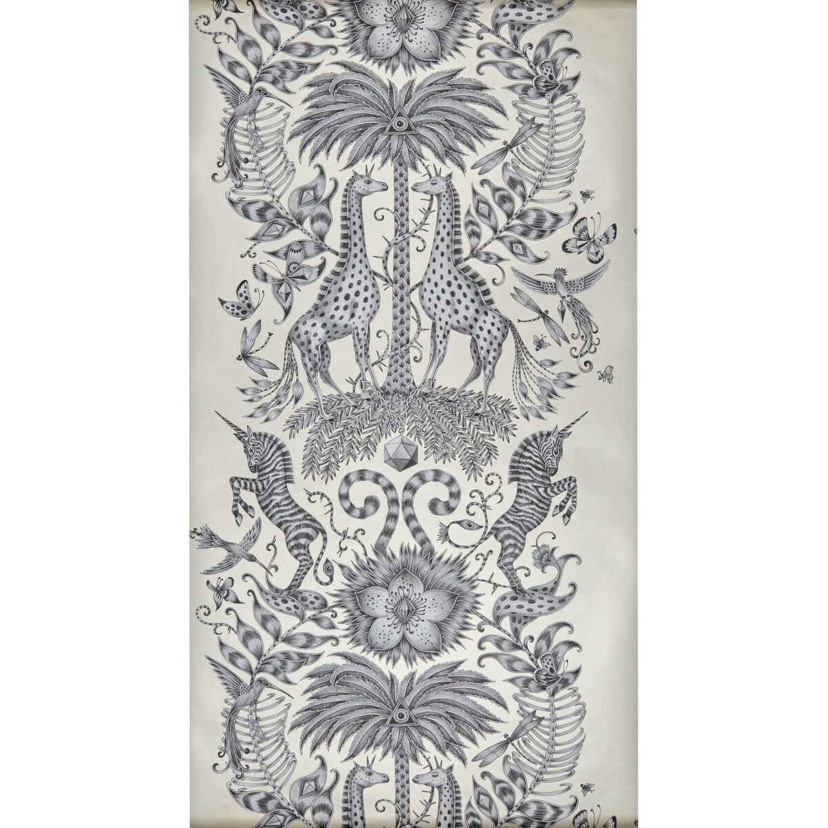 Clarke And Clarke Kruger Monochrome Wallpaper