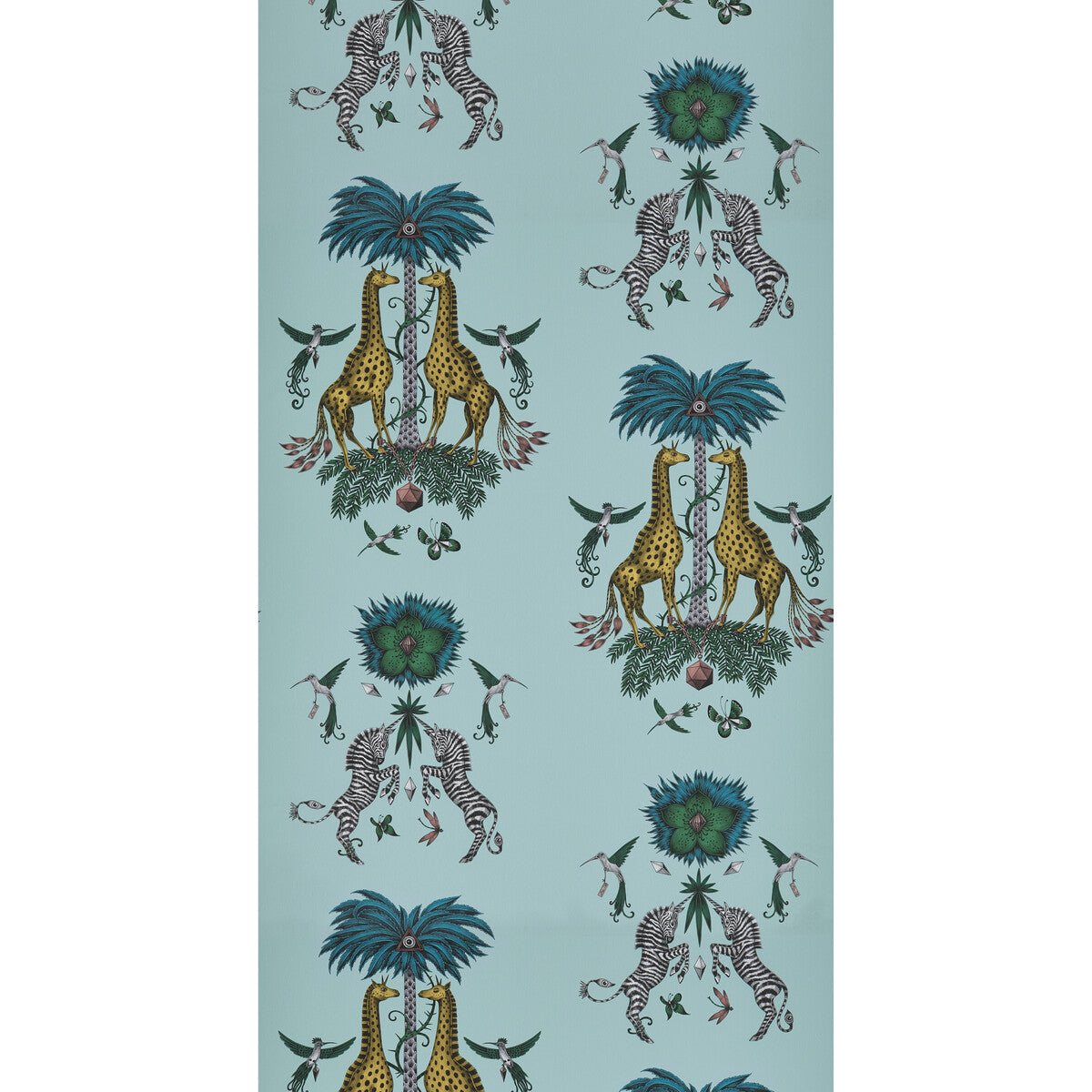 Clarke And Clarke Creatura Turquoise  Wallpaper