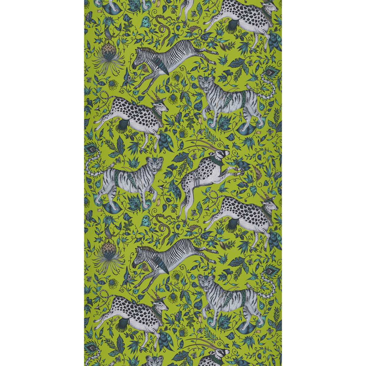 Clarke And Clarke Protea Lime  Wallpaper