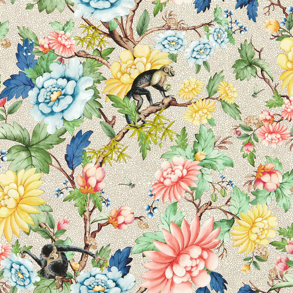 Clarke And Clarke Sapphire Garden Wp Ivory Wallpaper