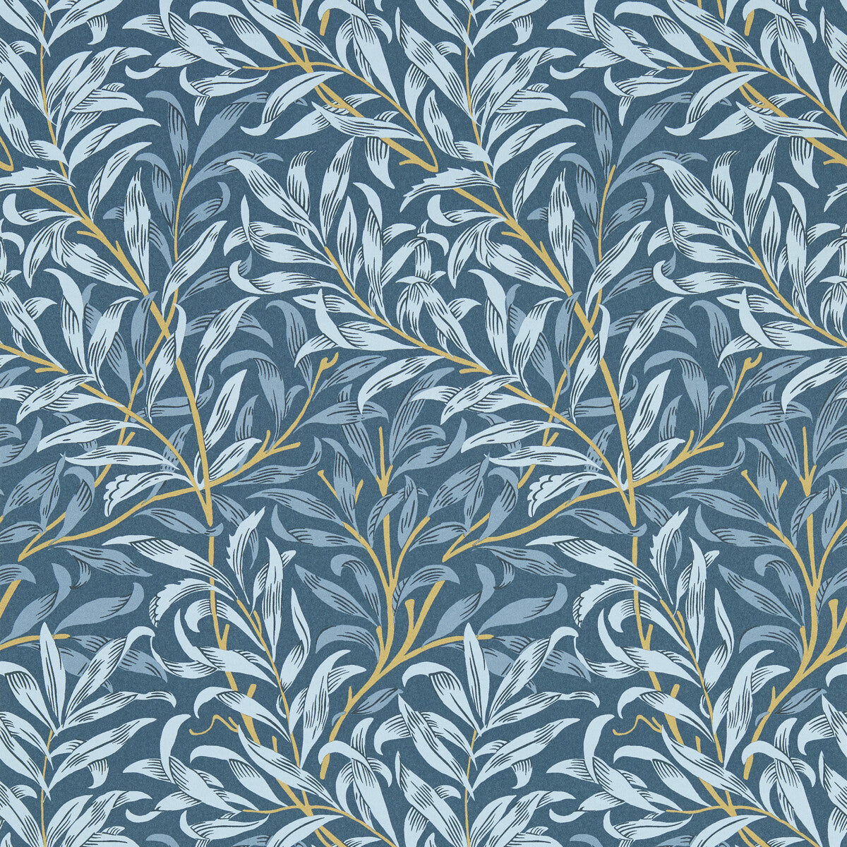Clarke And Clarke Willow Boughs Denim Wp Wallpaper