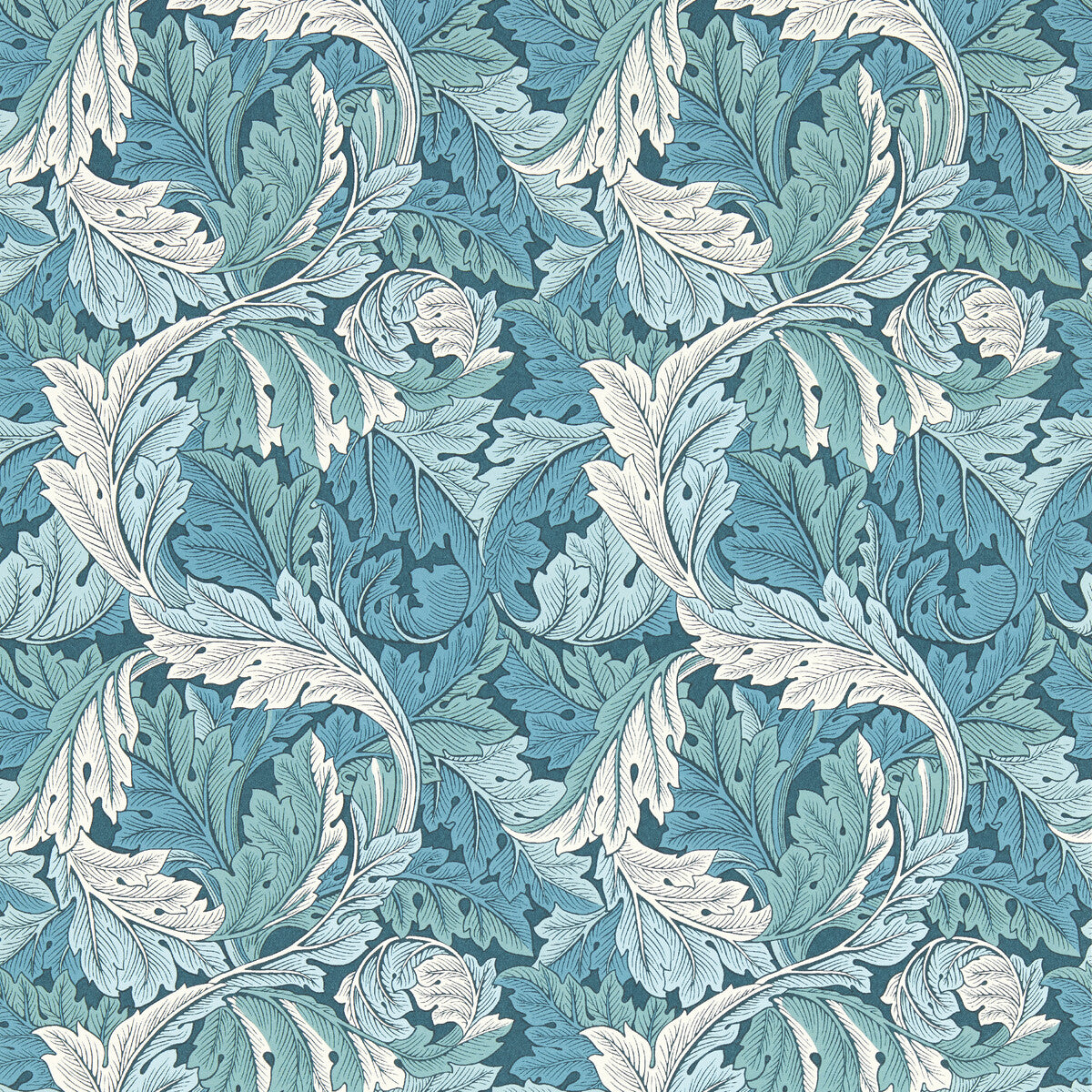Clarke And Clarke Acanthus Teal Wp Wallpaper
