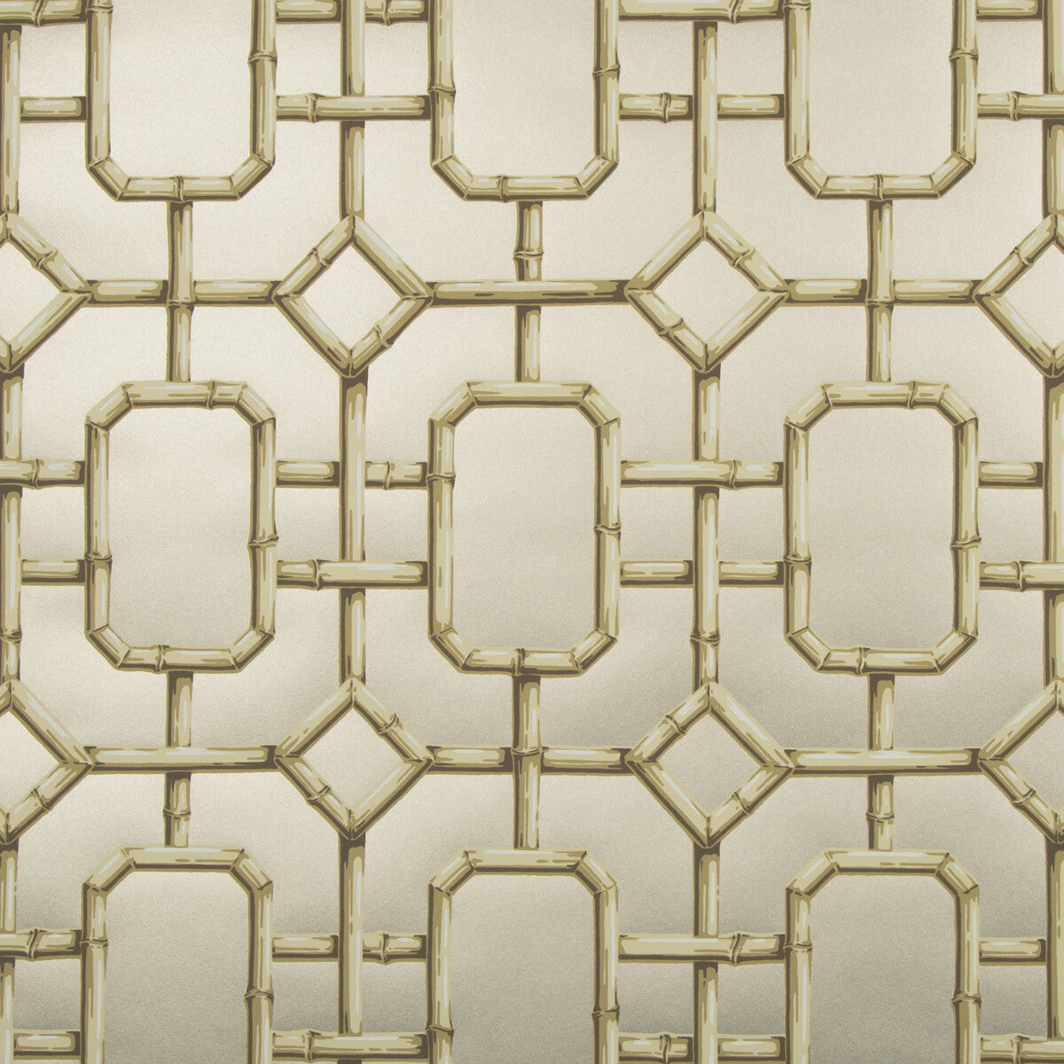 Kravet Couture Bambu Fret Pewter Wallpaper