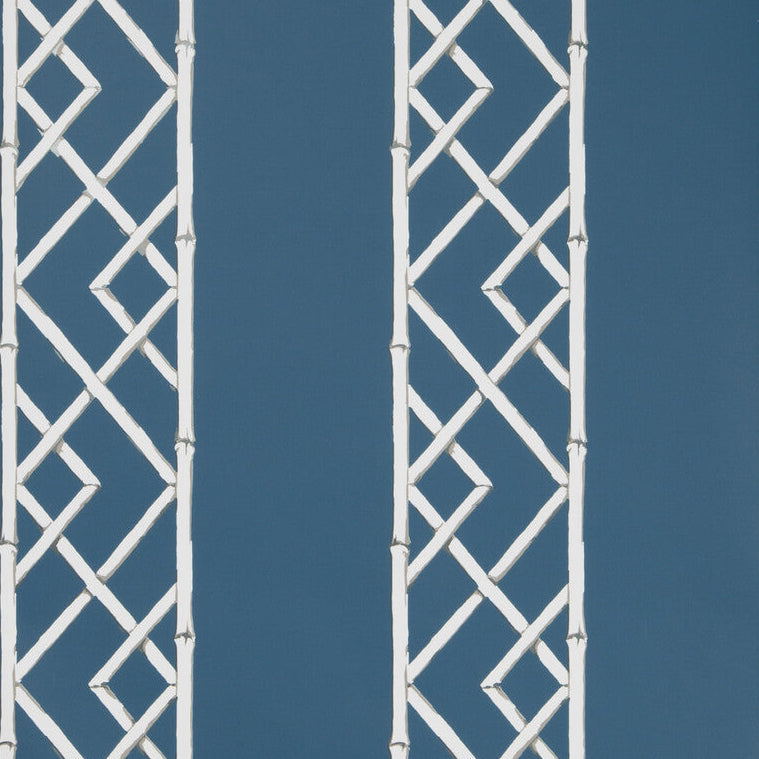 Kravet Design x Sarah Richardson Latticework Indigo Wallpaper