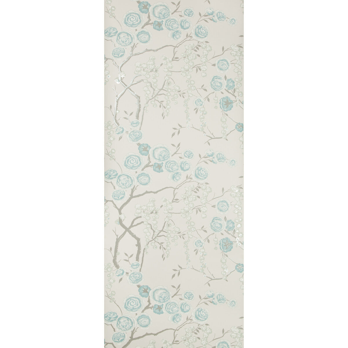 Kravet Design Peony Tree Aqua Wallpaper