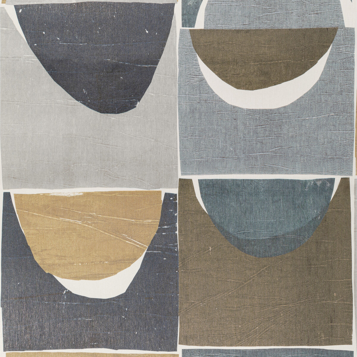 Linherr Hollingsworth x Kravet Couture Niko Mod Blue Stone Wallpaper
