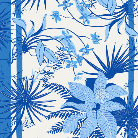 Kravet Couture Orquidea Blue Wallpaper
