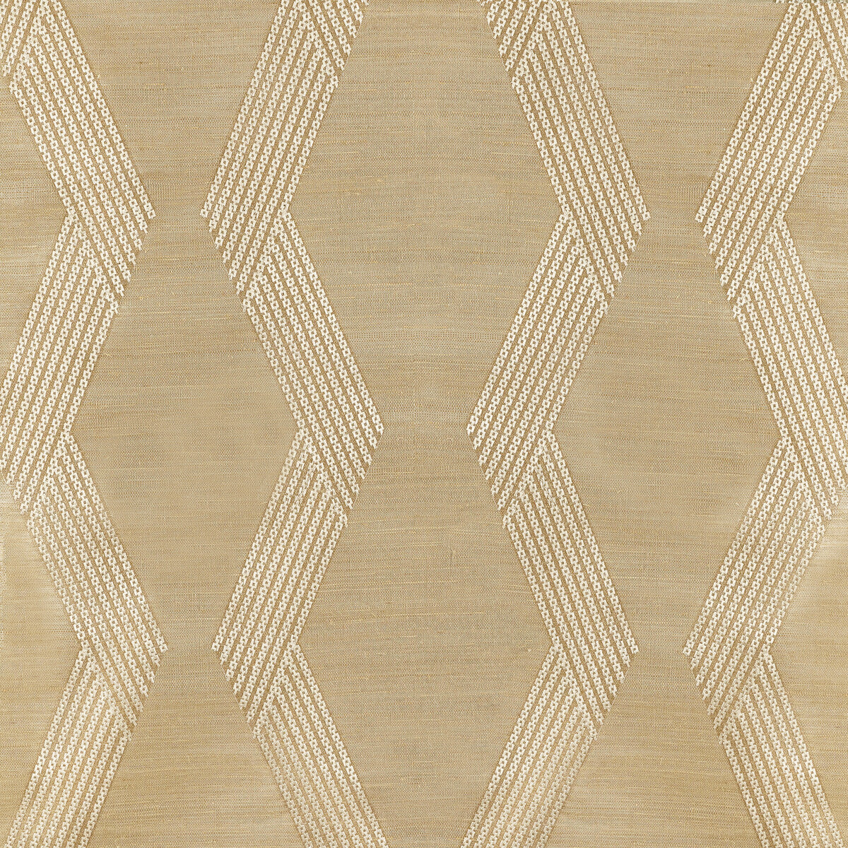 Kravet Couture Chainlink Emb Sisal Gold Wallpaper