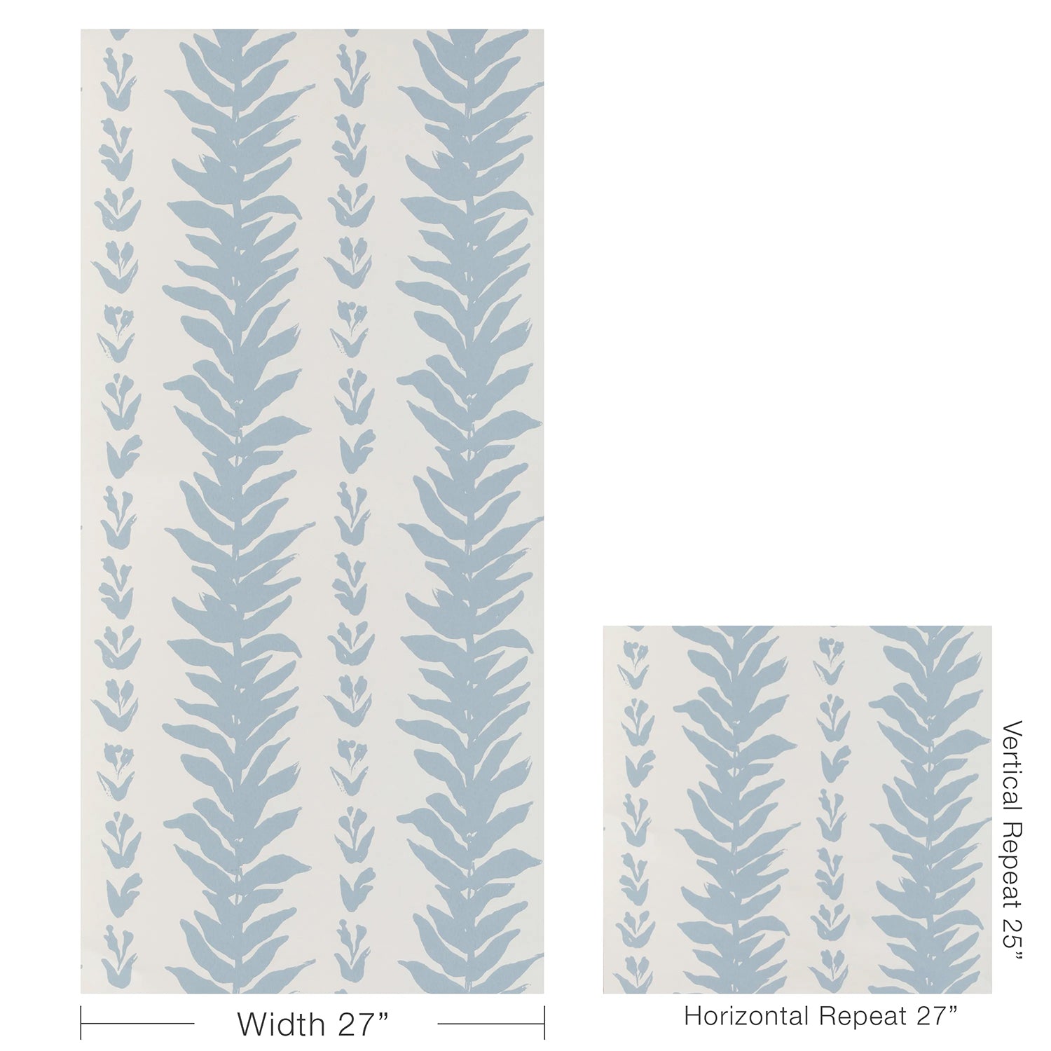 Kravet Couture Climbing Leaves Wp Chambray wallpaper repeat detail in colorway Chambray