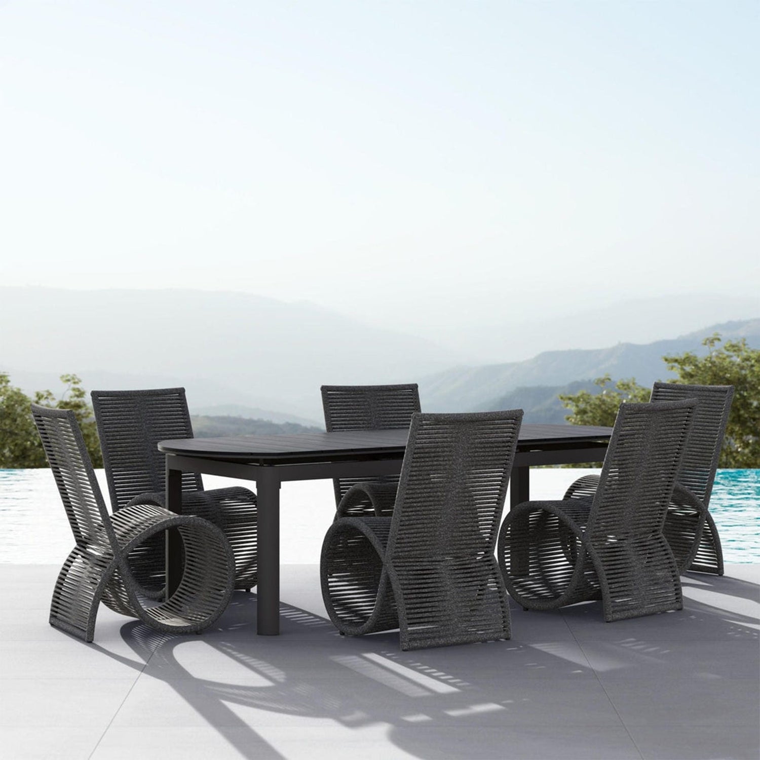 Azzuro Living Wave Dining Chair Set of 2