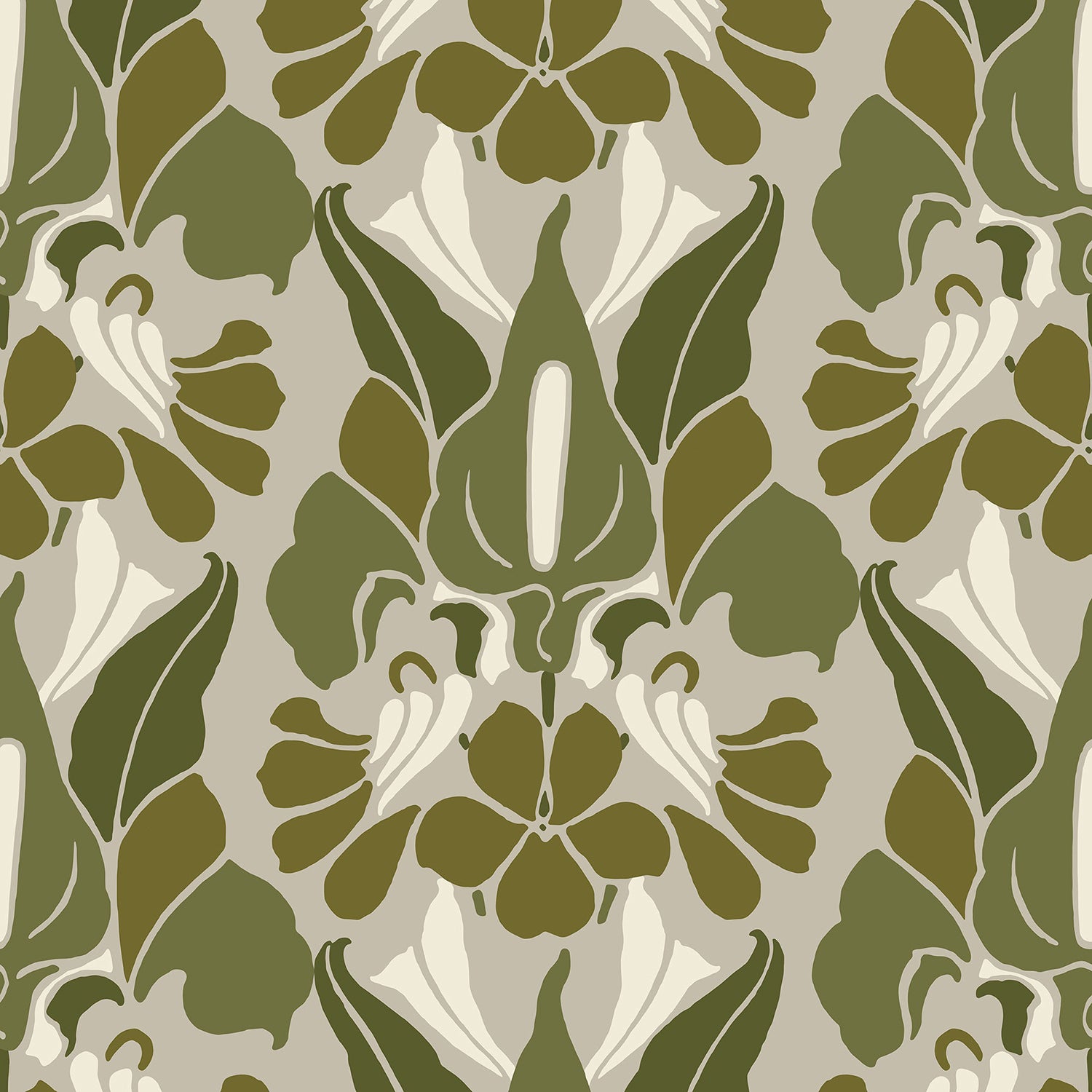 Mitchell Black Dragon Flower Wallpaper