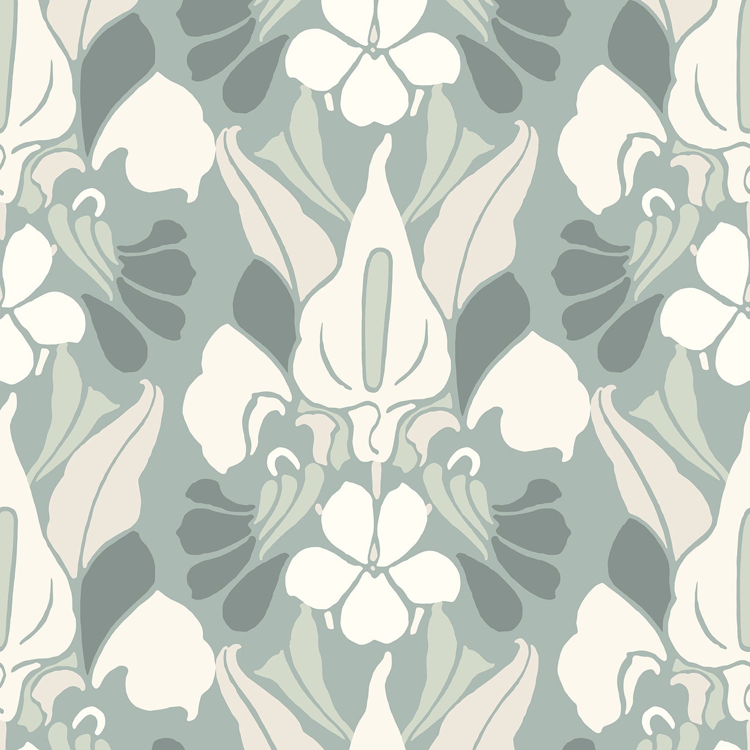 Mitchell Black Dragon Flower Wallpaper