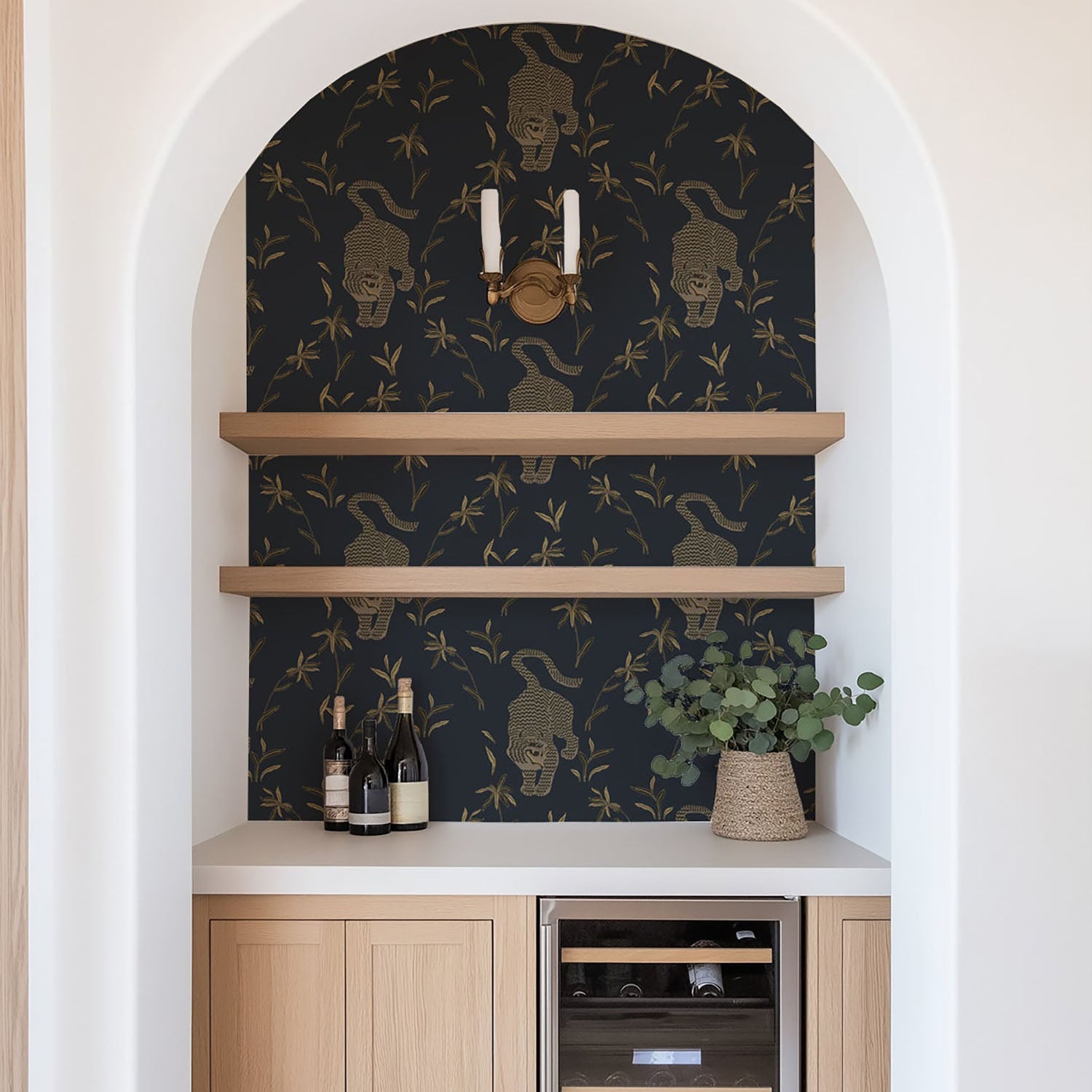 Mitchell Black Stalking Tiger Wallpaper