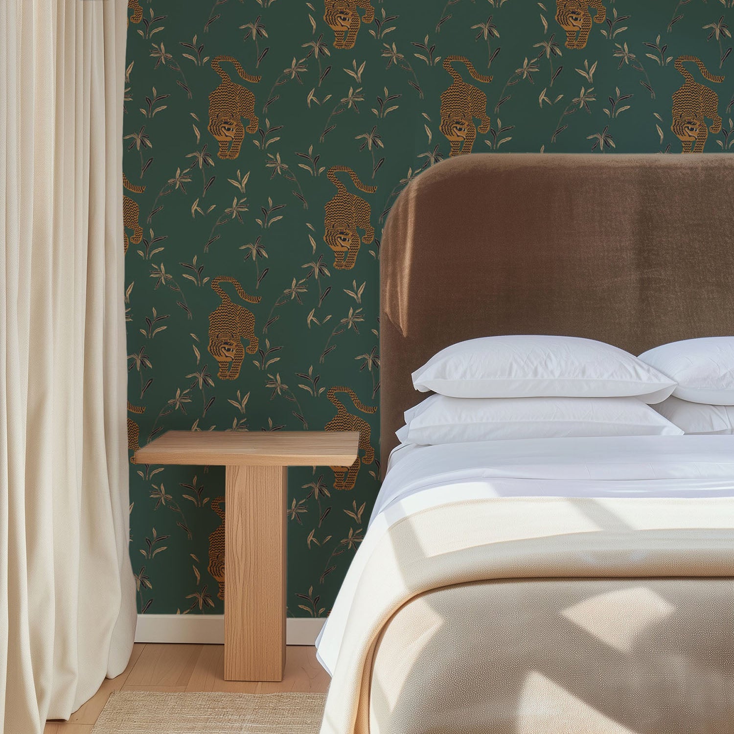 Mitchell Black Stalking Tiger Wallpaper