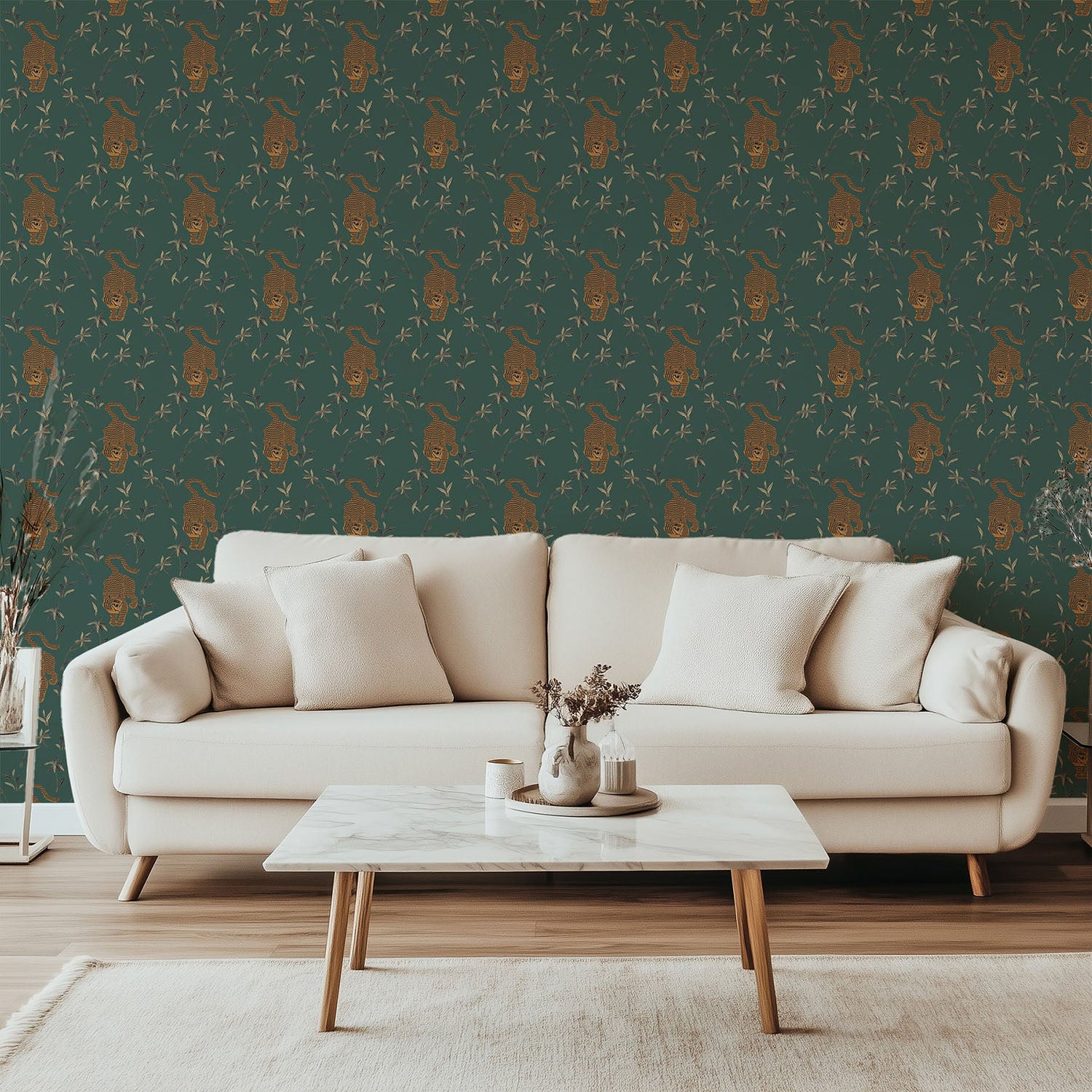 Mitchell Black Stalking Tiger Wallpaper