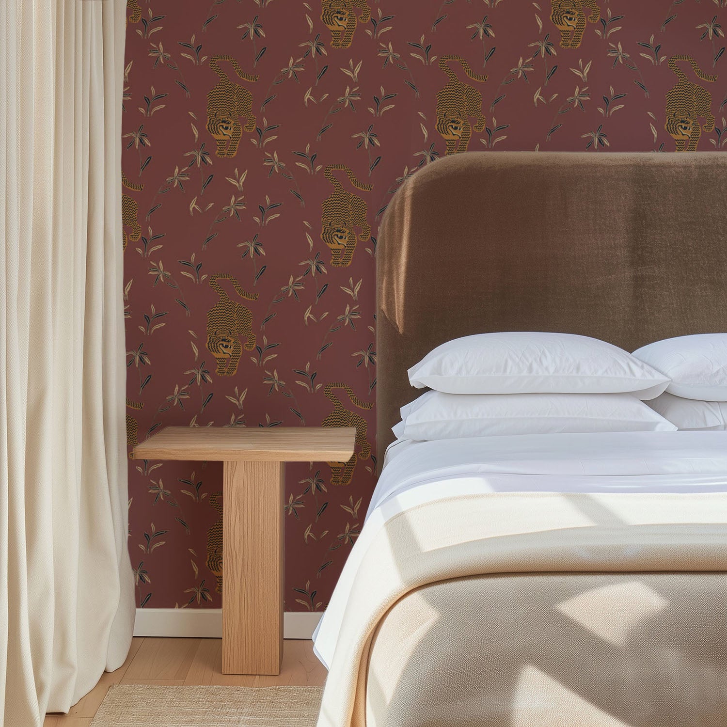 Mitchell Black Stalking Tiger Wallpaper