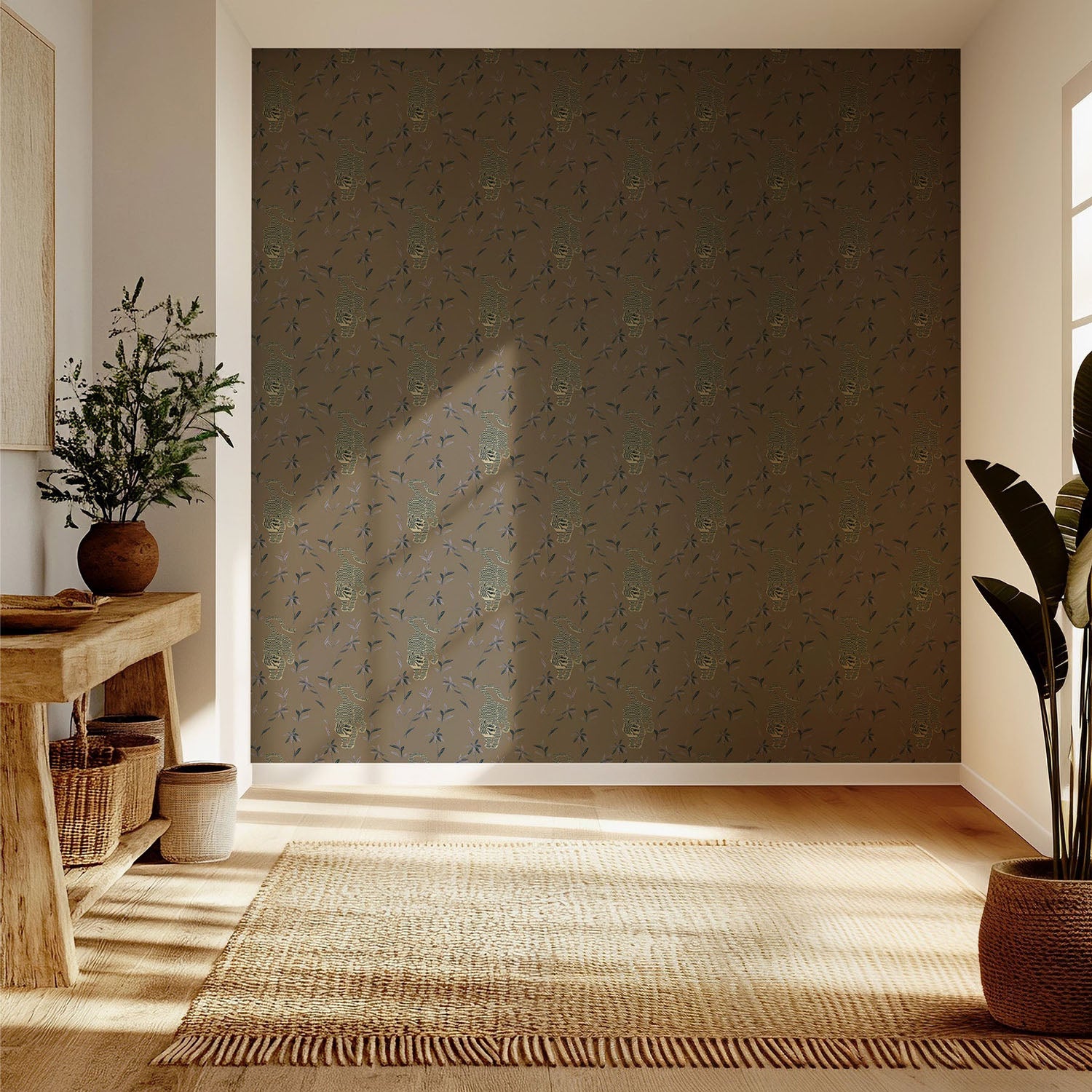 Mitchell Black Stalking Tiger Wallpaper