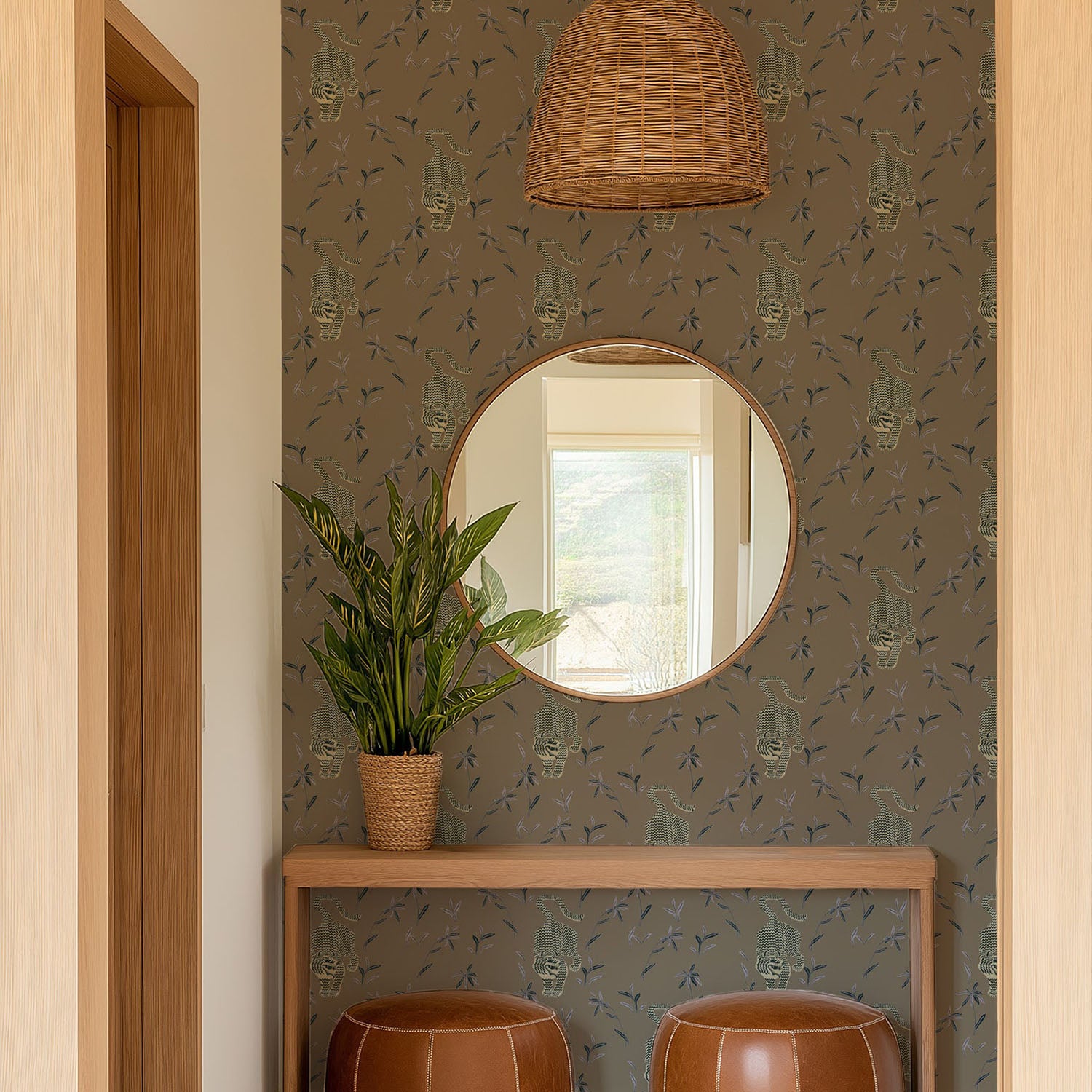 Mitchell Black Stalking Tiger Wallpaper