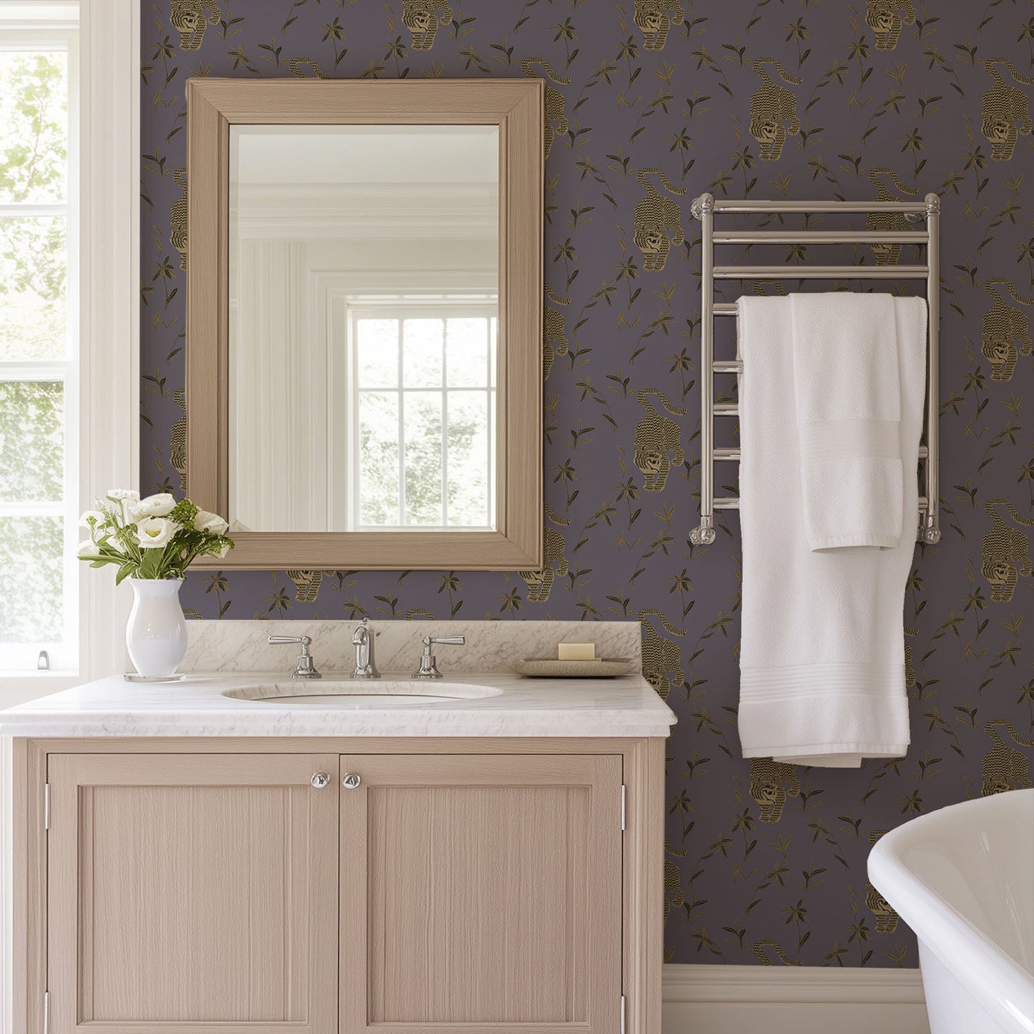 Mitchell Black Stalking Tiger Wallpaper